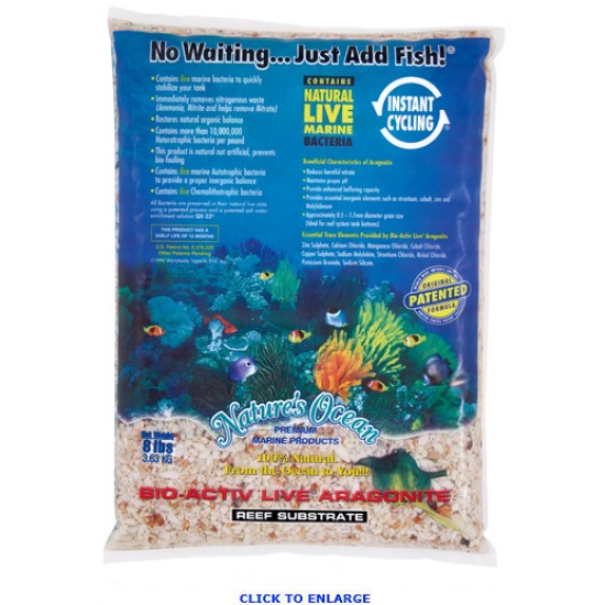 Substrat viu pentru acvarii marine -Premium Live® Aragonite Natures Ocean